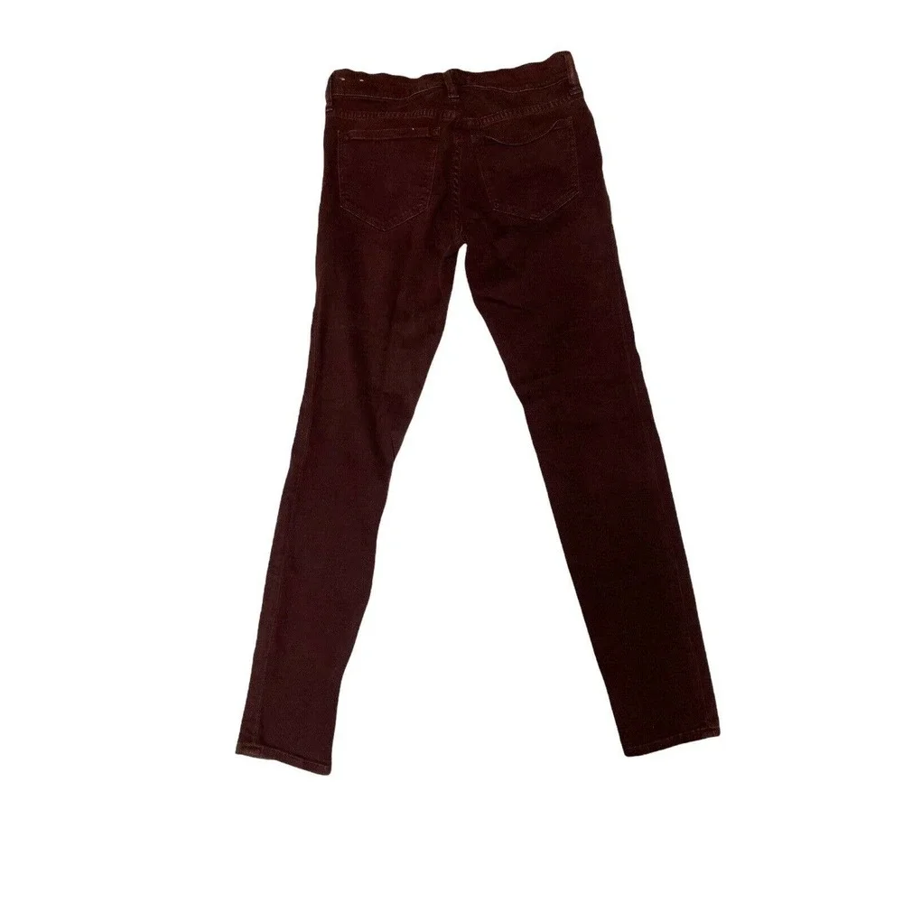 Madewell Skinny Skinny Burgandy Denim Jeans Size 25 Style # F3004 - Picture 9 of 10